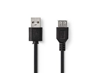 Kabel NEDIS 1x USB 2.0 A konektor - 1x USB 2.0 A zdířka 2m