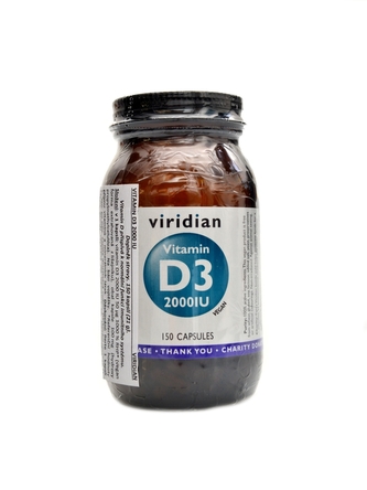 Viridian - Vitamin D3 2000iu 150 kapslí