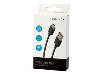 Kabel FOREVER USB/USB C-TYPE 1m černý