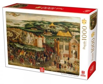 Puzzle 1000 Pola złotej tkaniny