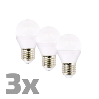 Žárovka LED E27 6W miniGLOBE bílá teplá ECOLUX SOLIGHT WZ432-3 3ks