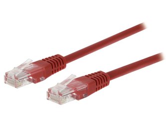 Kabel UTP 1x RJ45 - 1x RJ45 Cat5e 5m RED VALUELINE VLCT85000R50