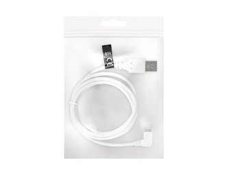 Kabel FOREVER USB/Lightning 1m bílý úhlový konektor