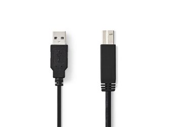 Kabel NEDIS 1x USB 2.0 A konektor - 1x USB 2.0 B zdířka 1m