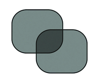 Clona sluneční COMPASS 06101 na boční okno černá 2ks