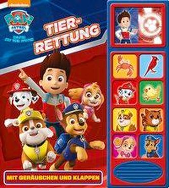 PAW Patrol - Tier-Rettung - Klappen-Geräusche-Buch mit 10 pfotastischen Geräuschen für Kinder ab 3 Jahren