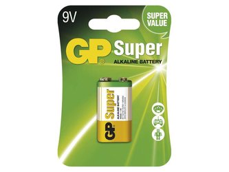 Baterie 6F22 (9V) alkalická GP Super Alkaline 9V  blistr