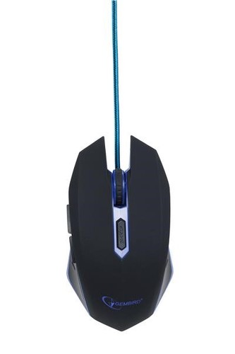 GEMBIRD myš MUSG-001-B optická, modro-černá, 2400 dpi, USB