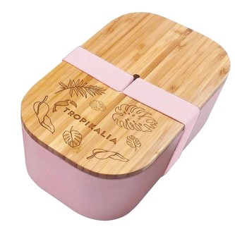 Tropikalia Lunch box ECO L s oddělovačem - Růžový