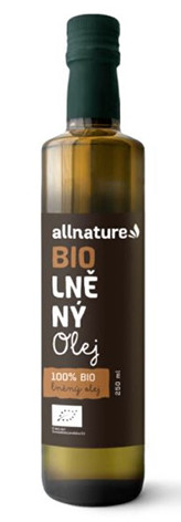 Allnature Lněný olej BIO 250 ml