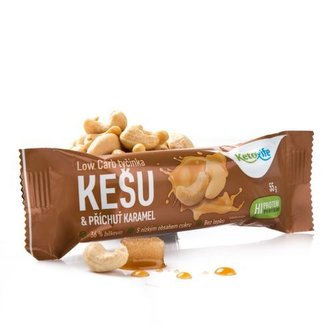 KetoLife Low Carb tyčinka - Kešu s příchutí karamelu 55 g