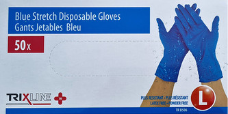 Pharma Activ Rukavice nitril/vinyl modrá bez pudru L jedn. 50 ks