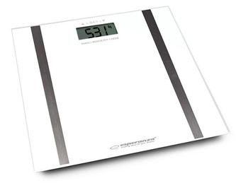 Esperanza Osobní elektronická váha s měřením tuku Samba - bílá