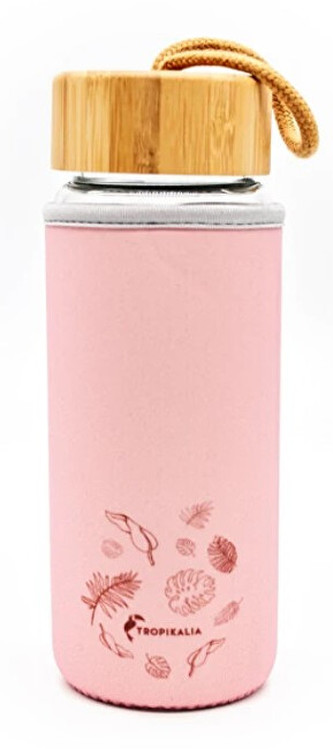 Tropikalia Obal na skleněnou lahev - PINK
