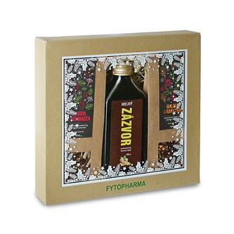 Fytopharma Dárková kazeta - sypané čaje ovocno-bylinné 2 x 100 g + Zázvorový nápoj 200 ml