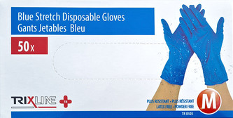 Pharma Activ Rukavice nitril/vinyl modrá bez pudru M jedn. 50 ks