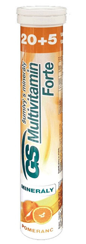 GreenSwan GS Multivitamin s minerály Šumivý Forte Pomeranč 20 + 5 tablet
