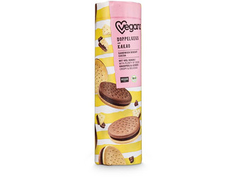 Veganz Dvojité sušenky s kakaovou náplní, Bio 400 g