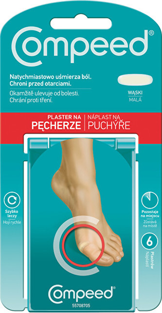 QUIES COMPEED Náplast na puchýře malá 6 ks