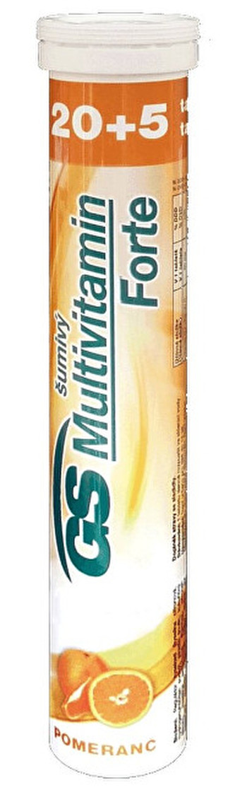 GreenSwan GS Multivitamin Šumivý Forte Pomeranč 20 + 5 tablet