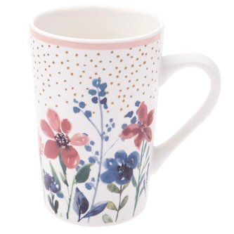 Hrnek porcelánový s květy 370 ml