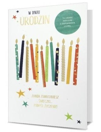 Karnet B6 Urodziny (wymienne cyf.) HM-200-1899