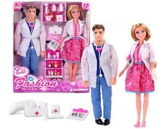 Zestaw lalek lekarzy 29cm + akcesoria