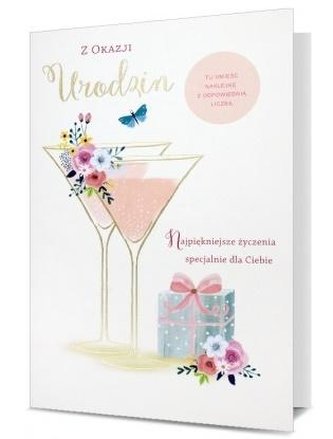 Karnet B6 Urodziny (wymienne cyf.) HM-200-1901