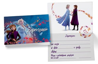 Zaproszenie ZD-023 Kraina Lodu (5 szt.)