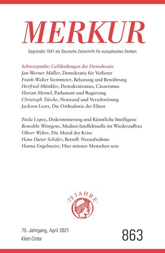 MERKUR Gegründet 1947 als Deutsche Zeitschrift für europäisches Denken - 2021-04