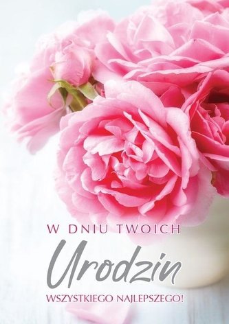 Karnet B6 3DV-114 Urodziny kwiaty
