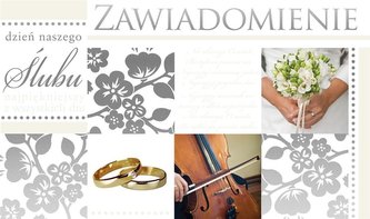 Zawiadomienie PMZ-026 Ślub (5 szt.)
