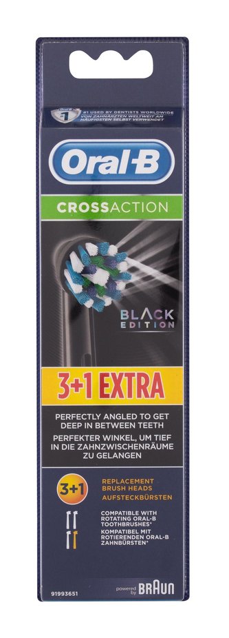 Oral-B CrossAction Zubní kartáček Black Edition 4 ks unisex