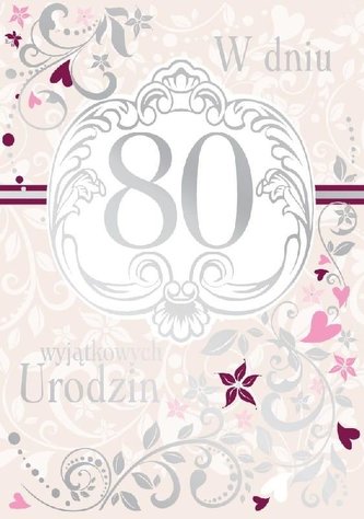 Karnet B6 PP-1514 Urodziny 80