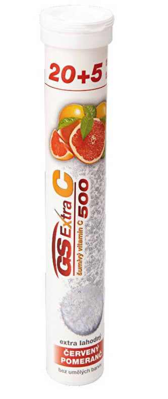 GreenSwan GS Extra C 500 šumivý červený pomeranč 20+5 tablet
