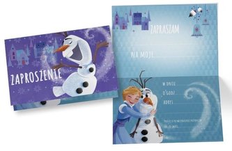 Zaproszenie ZD-002 Olaf, Kraina Lodu (5 szt.)