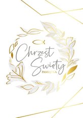 Karnet B6 PR-179 Chrzest złoty wianek