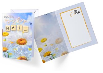 Karnet B6 TCZ-009 Wszystkiego najlepszego (kwiaty)