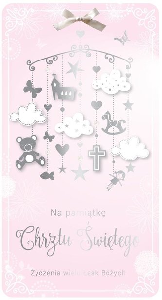 Karnet PM-080 Chrzest (różowy)