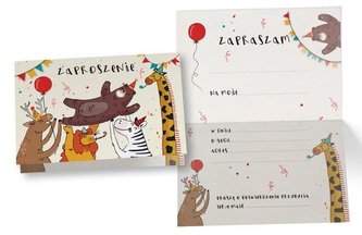 Zaproszenie ZZ-076 Uniwersalne zwierzęta (5 szt.)