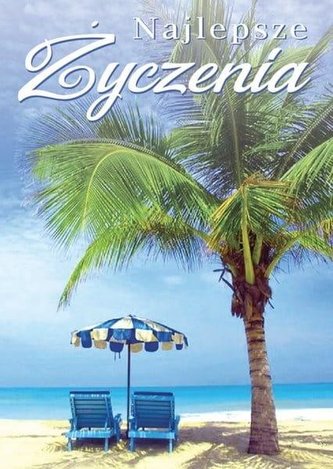 Karnet B6 3DV-150 Najlepsze życzenia, palma