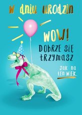 Karnet B6 PP-2131 Urodziny dinozaur