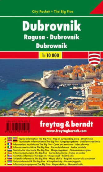 Freytag & Berndt Stadtplan Dubrovnik. Ragusa. Dubrownik