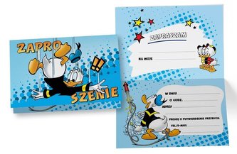 Zaproszenie ZD-019 Kaczor Donald (5 szt.)