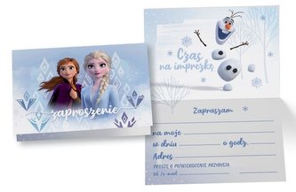Zaproszenie ZD-022 Kraina Lodu (5 szt.)