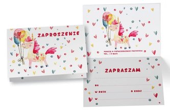 Zaproszenie ZZ-064 Jednorożec (5 szt.)