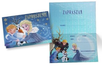 Zaproszenie ZD-007 Kraina Lodu (5 szt.)