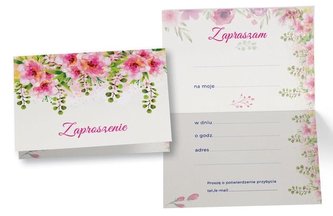 Zaproszenie ZZ-075 Uniwersalne kwiaty (5 szt.)