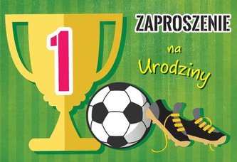 Zaproszenie ZZ-058 Urodziny piłka, puchar (5 szt.)