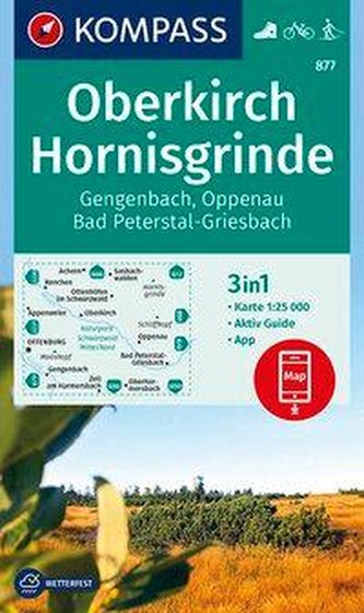 KOMPASS Wanderkarte Oberkirch, Hornisgrinde, Gengenbach, Oppenau, Bad Peterstal-Griesbach 1:25 000
